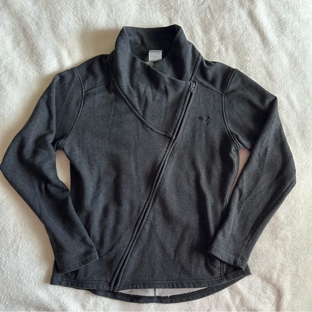 PUMA Women’s Black Asymmetrical Zip Jacket